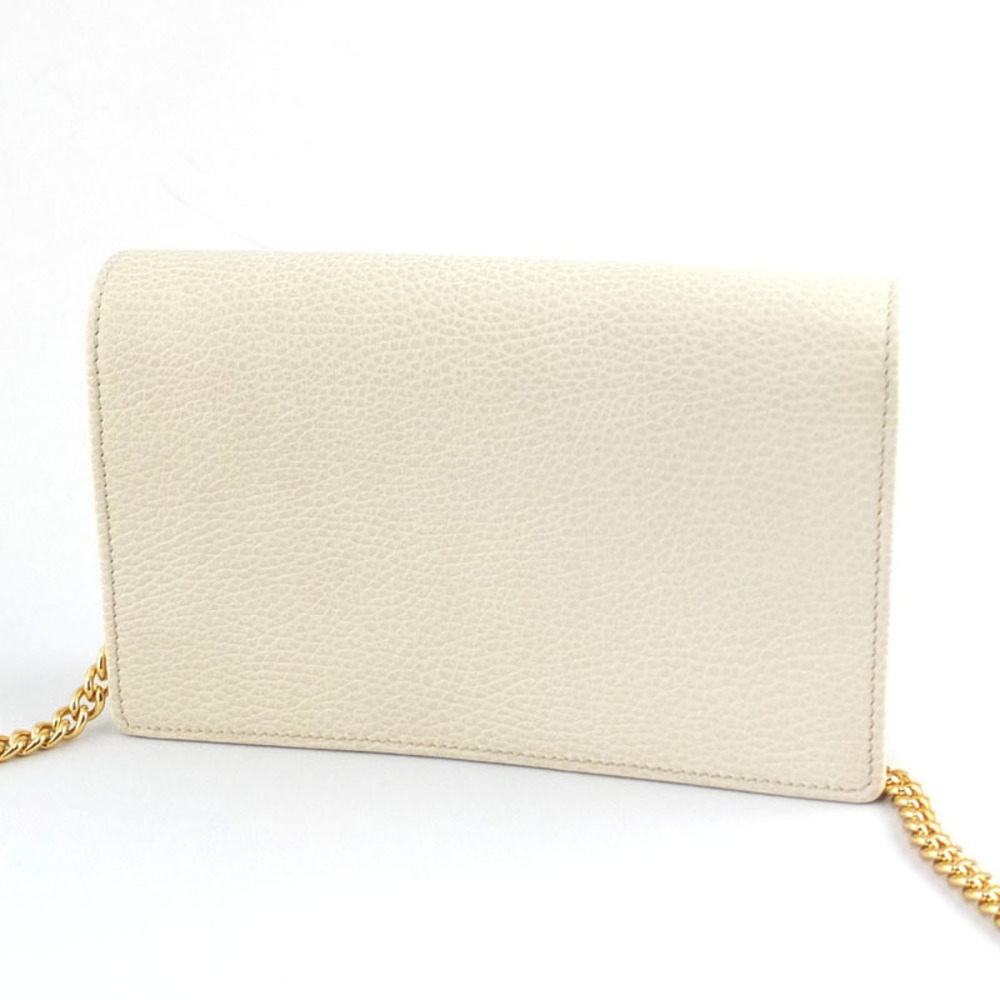 Gucci Bag Hardware Marmont Clutch Chain Mini GG Bag Ivory Gold